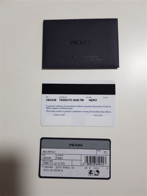 carte d'authenticité prada|prada milano authentic.